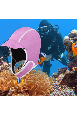 Suntek Dalış Başlığı Ayarlanabilir Çene Kayışı Pembe Pembe