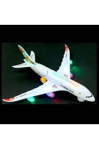 Thy Airbus A380 Işıklı Sesli & Yürüyebilen Oyuncak Uçak Orta Boy