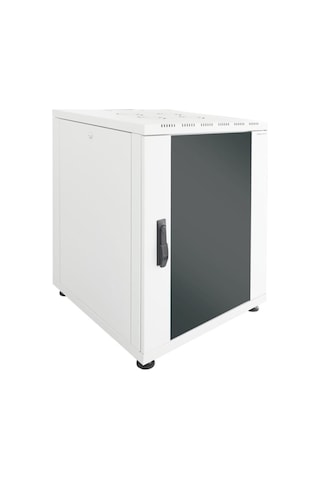 Canovate 22u 600x600mm 19'' Dikili Tip Network Rack Kabinet Gri Flatpack 2 Yıl Üretici Garantili