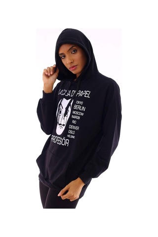Gugus Unisex Basic Kapüşonlu Sweatshirt Siyah