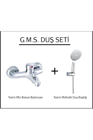 Gms Nrn103 Narin Mix Banyo Bataryası + Narin St014 Duş Seti