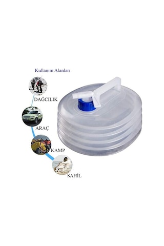 Musluk Kapaklı Akordiyon Portatif 10 Litre Bidon Container Kova