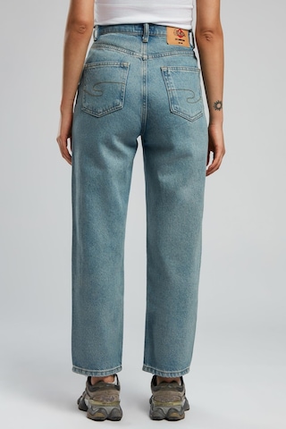 Clara Yüksek Bel Normal Kesim Düz Paça Mavi Kadın Jean Pantolon-20146 Denim