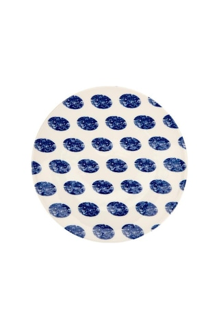 Tulu Porselen Madre Servis Tabağı - Mavi - 25 Cm Mavi