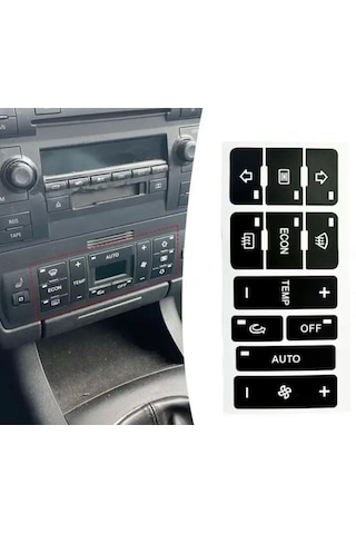 Audi A3 8l Uyumlu Klima Tuş Tamir Takımı Sticker Etiketi 1 Adet