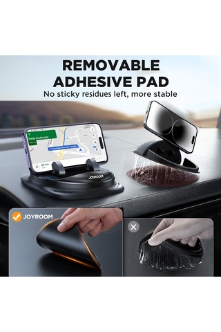 Joyroom Jr-zs354 360 Derece Dönebilen Kontrol Paneli Araç Telefonu Tutucu Siyah