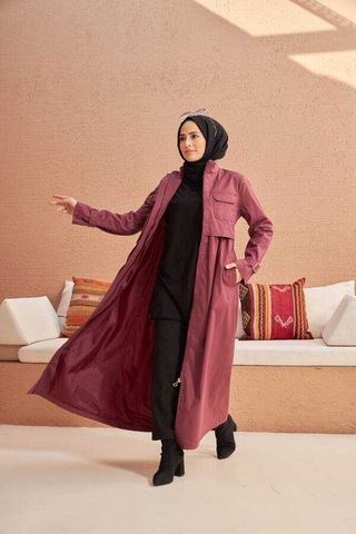 Neways 6302 7845902 Kadın Trençkot Gülkurusu