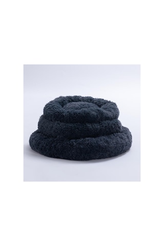 Pawstar Lüx Donut Kedi Köpek Yatağı Yıkanabilir Antrasit 65 Cm