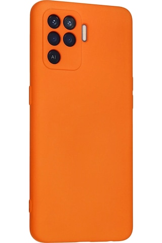 Cosmotex Newface Oppo Reno 5 Lite Kılıf Nano İçi Kadife Silikon - Turuncu