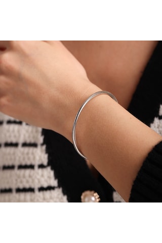 Sembolgold Beyaz Altın Esnek Bileklik Elastik Çok Renkli