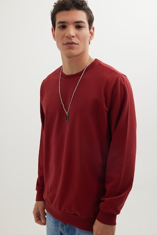 Tudors Erkek 3'lü Haki-bordo-gri Relax Fit Rahat Kesim %100 Pamuk 2 İplik Bisiklet Yaka Sweatshirt-42629 Çok Renkli
