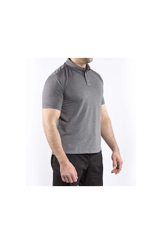 Outdoor Günlük Erkek Kısa Kollu T-shirt Pamuklu Tlac01 Füme