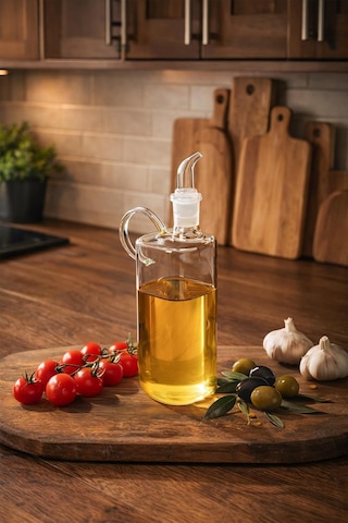 408 Kare Borosilikat Cam Yağdanlık Yağlık Sirkelik 400ml Çok Renkli