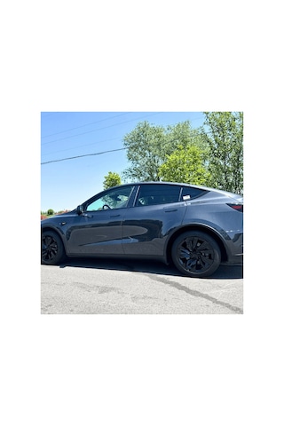 Red Lion Parts Tesla Model Y Juniper 2025+ Uyumlu 19 İnç New Star / Cyber Stil Jant Kapağı Seti - Parlak Siyah