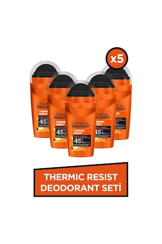 Thermic Resist Perspirant Yüksek Sıcaklıkta Etkili Erkek Roll On Deodorant 50ml 5'li Set pktykscketerdeost-8536