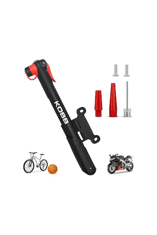 Kobb Kb21 87 Psı Bisiklet Lastik Şişirme Taşınabilir Mini El Pompası + Bisiklet Montaj Aparatı