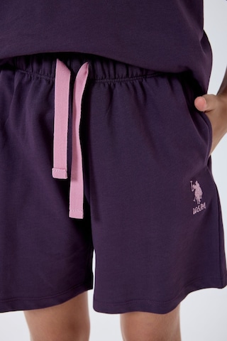 U.s. Polo Assn. Kız Çocuk Mor Şort Takım Mor
