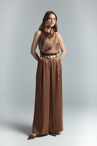 Sateen Aura Pantolon - Kahve-137307