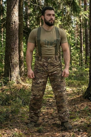 Terrien Özel Üretim Avcılık Giysisi Single Sword Softshell Su Geçirmez İçi Polarlı Salopet Pantolon Çok Renkli