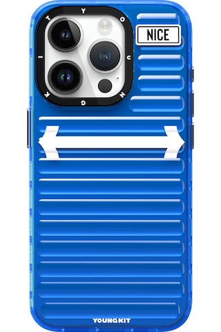 Apple Uyumlu iPhone 15 Pro Max Kılıf Youngkit Luggage Firefly Serisi Kapak Mavi