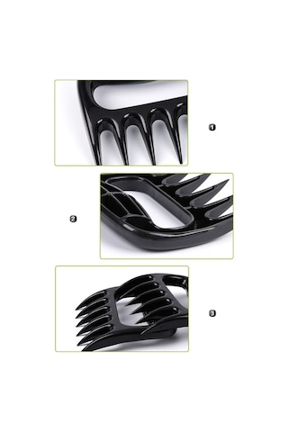 Besthome1 Kahverengi Abs Şarj Edilmez Bbq Et Shredder Pençeleri - Mutfak Ve Barbekü İçin, 2 Adet Çok Renkli Çok Renkli