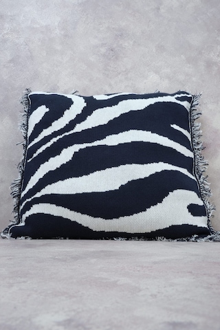 Peraluna Zebra Pıllow %100 Organik Pamuk Triko Yastık Kılıfı 45x45 Cm Lacivert - Lacivert