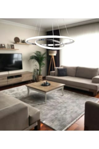 Tt300-2 Kr Tt Aydınlatma Halka 2 Li Krom Led Avize