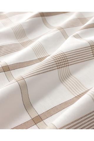 Madame Coco Aluin Çift Kişilik %100 Pamuk Ranforce Baskılı Nevresim Takımı - Bej Ekru