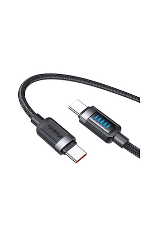 Mcdodo Ca-0350 240w Typec Pd Dinamik Led Hızlı Şarj Kablo 1.2m Siyah