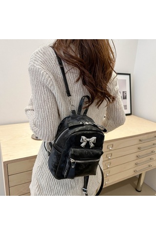 Lyon Kadınsırtçantasıçok Yöyönlü Seyahat Kadınçantası-siyah Siyah