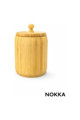Bambu Kapaklı Kavanoz, Baharatlık Orta Boy 15x10 Cm Diğer