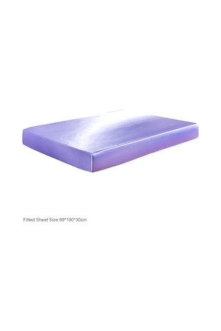 Qingmipy Yumuşak İpek Hissi Veren Polyester Çarşaf - 30cm Derin Cep - Tek Kişilik Açık Mor DiğER