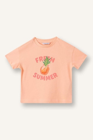 Defacto Relax Fıt Penye Kısa Kollu Gül Rengi Tişört Kız Bebek H8231a526smpn687 Pembe-pn687