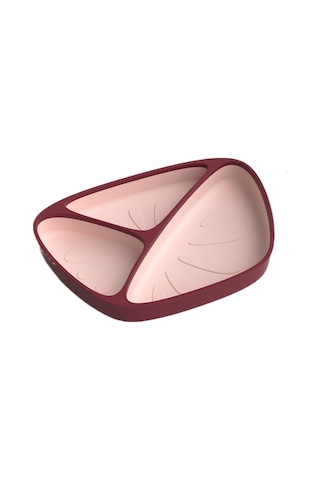 Jianfan Vakum Tabanlı Silikon Mama Tabağı Ve Kasesi Bebek Beslenme Seti Kırmızı Tek Plaka 1 Kırmızı