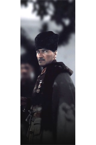 Mustafa Kemal Atatürk Baskılı Araç Kapı Direk Kaplama Folyo Sticker 2'li Sağ&sol