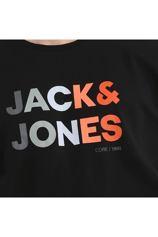 Jack & Jones Renk Geçişli Logo Baskılı Tişört Forest 12249602 Siyah