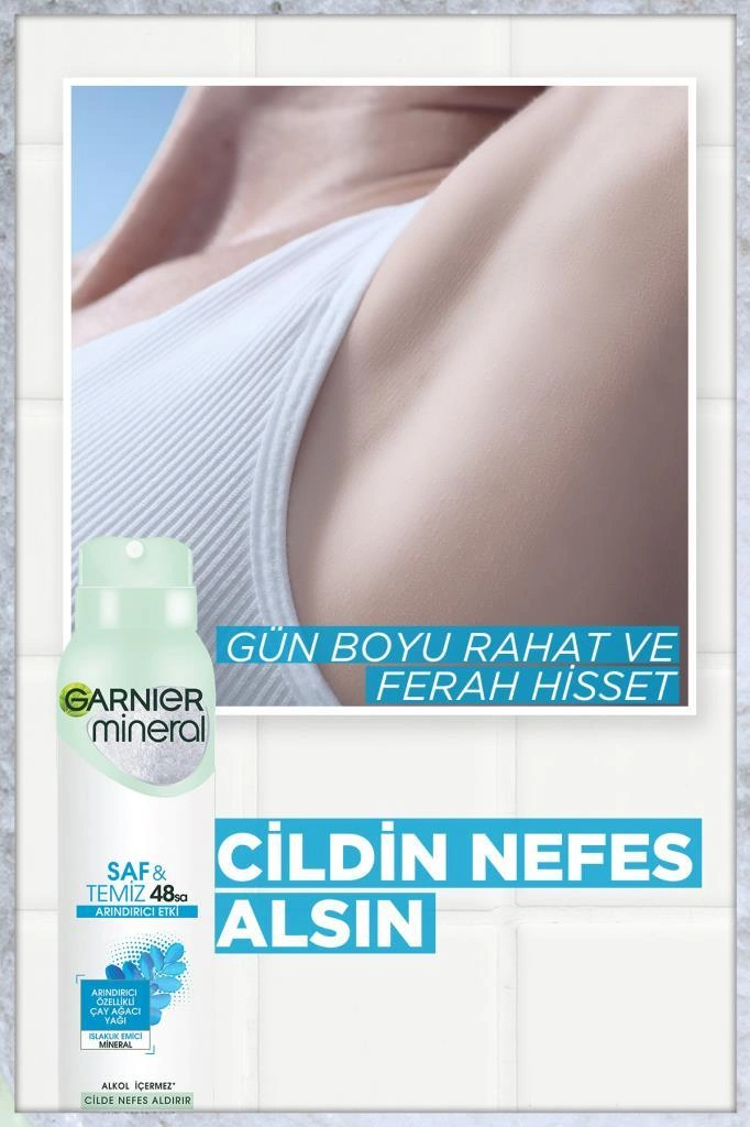 2'li Garnier Mineral Saf Ve Temiz Sprey Kadın Deodorant Seti pktmstsk2-8149