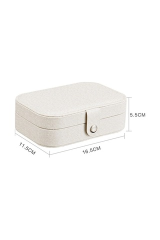 Novahub Kızlar Takı Saklama Kutusu Pu Deri Çift Katmanlı Tasarım Pembe Pembe Pembe