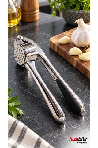 Bymyhand Metal Elite Sarımsak Ezici Öğütücü Gümüş