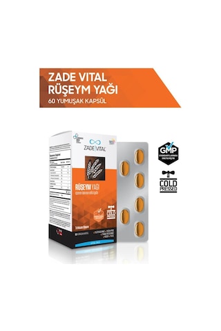 Zade Vital Ruşeym Yağı 500mg 60 Yumuşak Kapsül