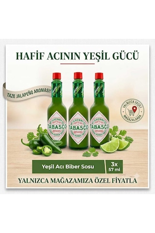 Tabasco Yeşil Acı Biber Sosu 57 Ml X 3 Adet