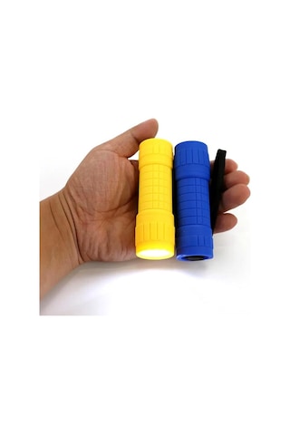 Valkyrie 5 Adet 9 Ledli El Feneri Seti - 5 Farklı Renk - 9 Led Güçlü Işık - Taşıması Kolay Cep Feneri Çok Renkli