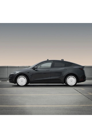 Haloblk Halodısc 2 Silver Track - Tesla Model Y - 19 İnç Aerodinamik Beyaz Jant Kapağı - 4 Adet