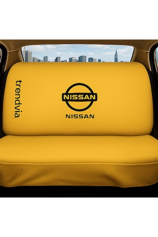 Nissan Araçlara Uygun Penye Kumaş Ön Arka Oto Koltuk Kılıfı - Servis Tipi Oto Kılıf Takımı Sarı