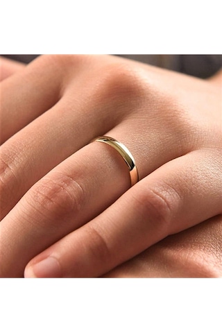Hakan Güler Kuyumculuk 14 Ayar Altın Düz Bombeli Alyans