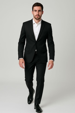 Alfa Erkek Hakiki Deri El Yapımı Siyah Klasik 7 Cm Boy Uzatan Ayakkabı Siyah