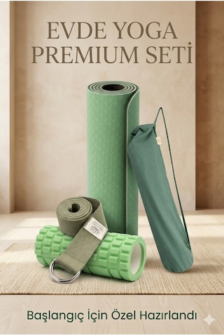 Evde Yoga Premium Seti Yoga Matı, Mat Çantası, Yoga Kemeri Ve Foam Roller İçeren Başlangıç Yoga Ve Pilates Seti Diğer
