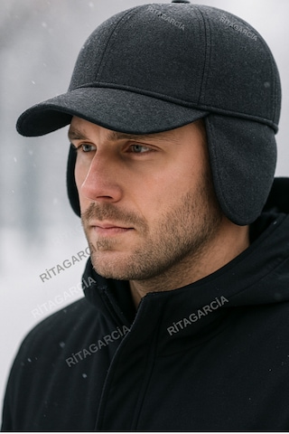 Kışlık Kulaklıklı Şapka Antrasit