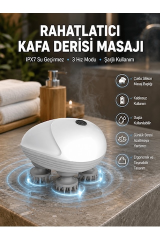 Derin Masaj Sağlayan Elektrikli Kafa Masaj Aleti Çok Renkli 38304524