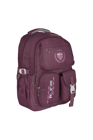 Relaxion Su Geçirmez Çok Gözlü Okul Sırt Çantası Bordo 2058